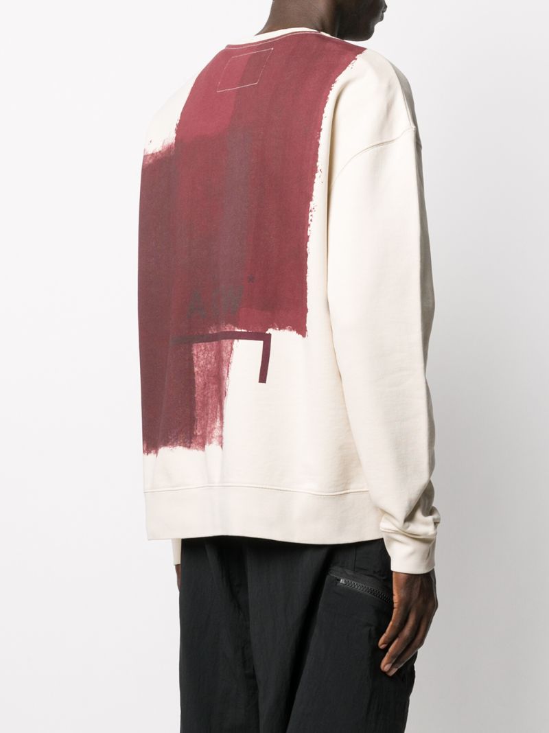 Shop A-cold-wall* Paint Roller-print Sweatshirt In Neutrals