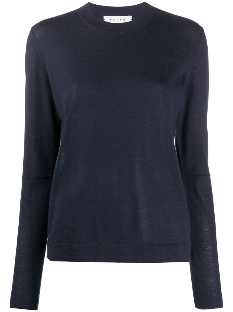 Falke Cashmere Long-sleeve Jumper In Blue