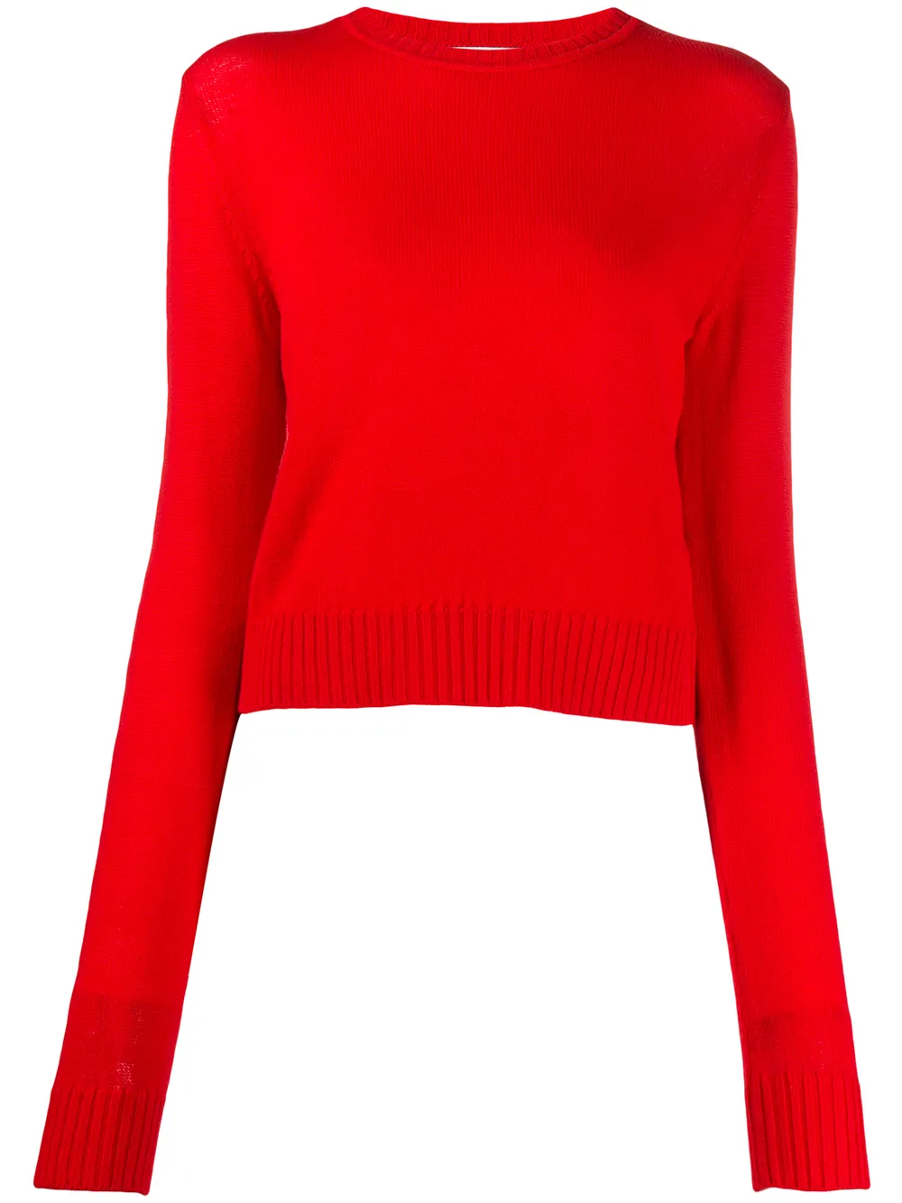 JIL SANDER CREW-NECK LONG SLEEVED KNITTED TOP