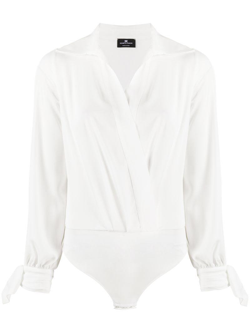 ELISABETTA FRANCHI WRAP BLOUSE ONE PIECE