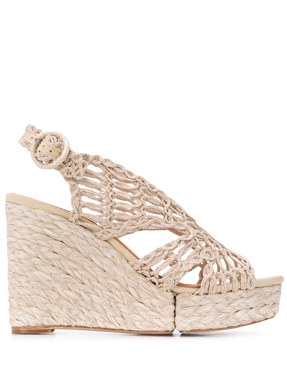 Shop Paloma Barceló Munal Woven Platform Sandals In Neutrals