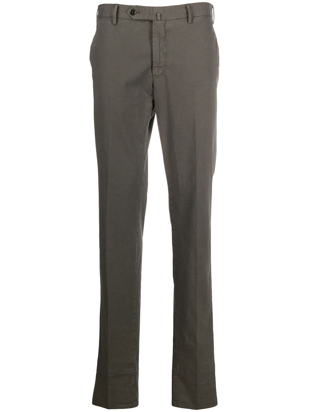 Pt01 Woven Chino Trousers In Grey