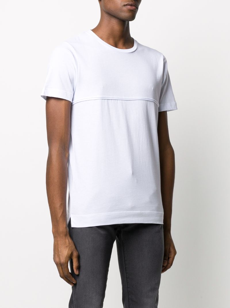 Shop Cenere Gb Short Sleeve Panelled T-shirt In White