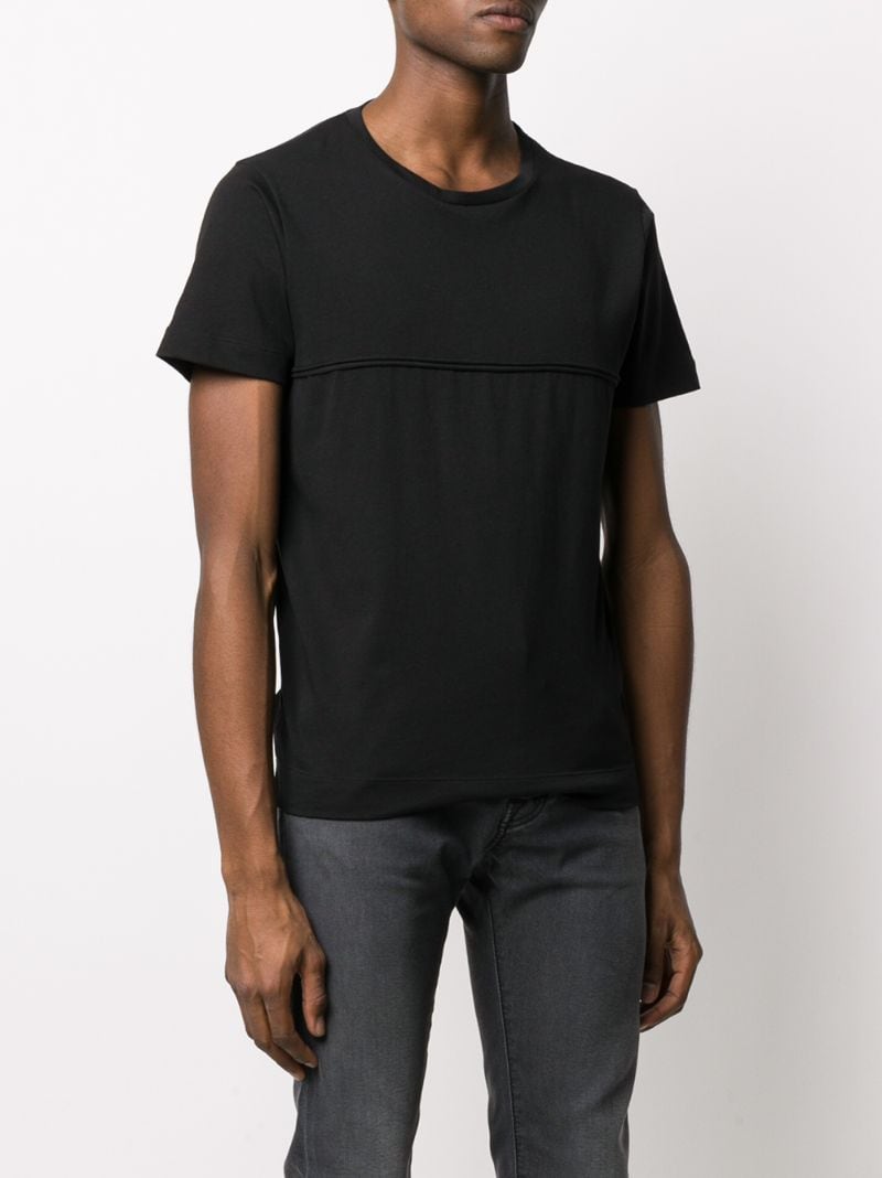 Shop Cenere Gb Crew Neck Panelled T-shirt In Black