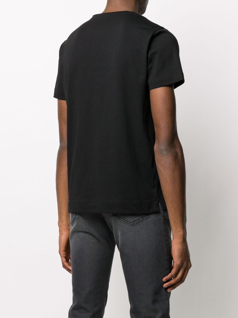 Shop Cenere Gb Crew Neck Panelled T-shirt In Black