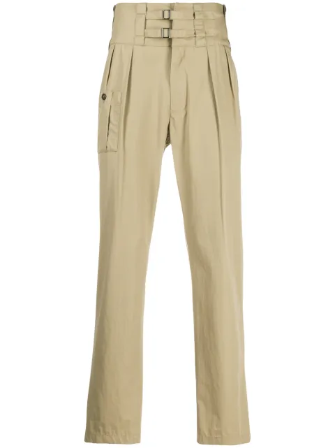 Dolce & Gabbana double buckle tailored bush pants