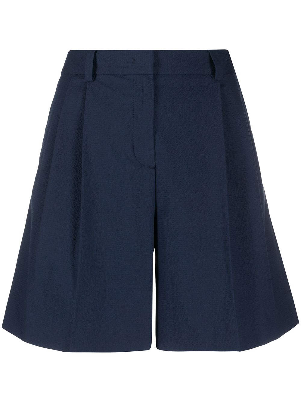 Ps By Paul Smith High-rise Pleated-front Shorts In Blue