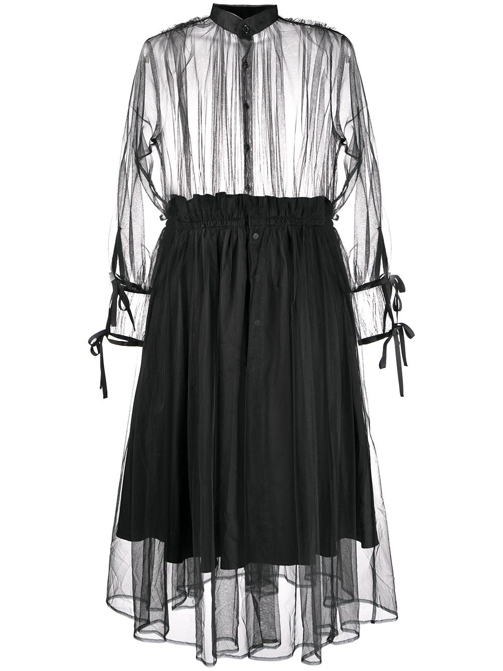 Shop Comme Des Garçons Ninomiya Transparent Dress In Black