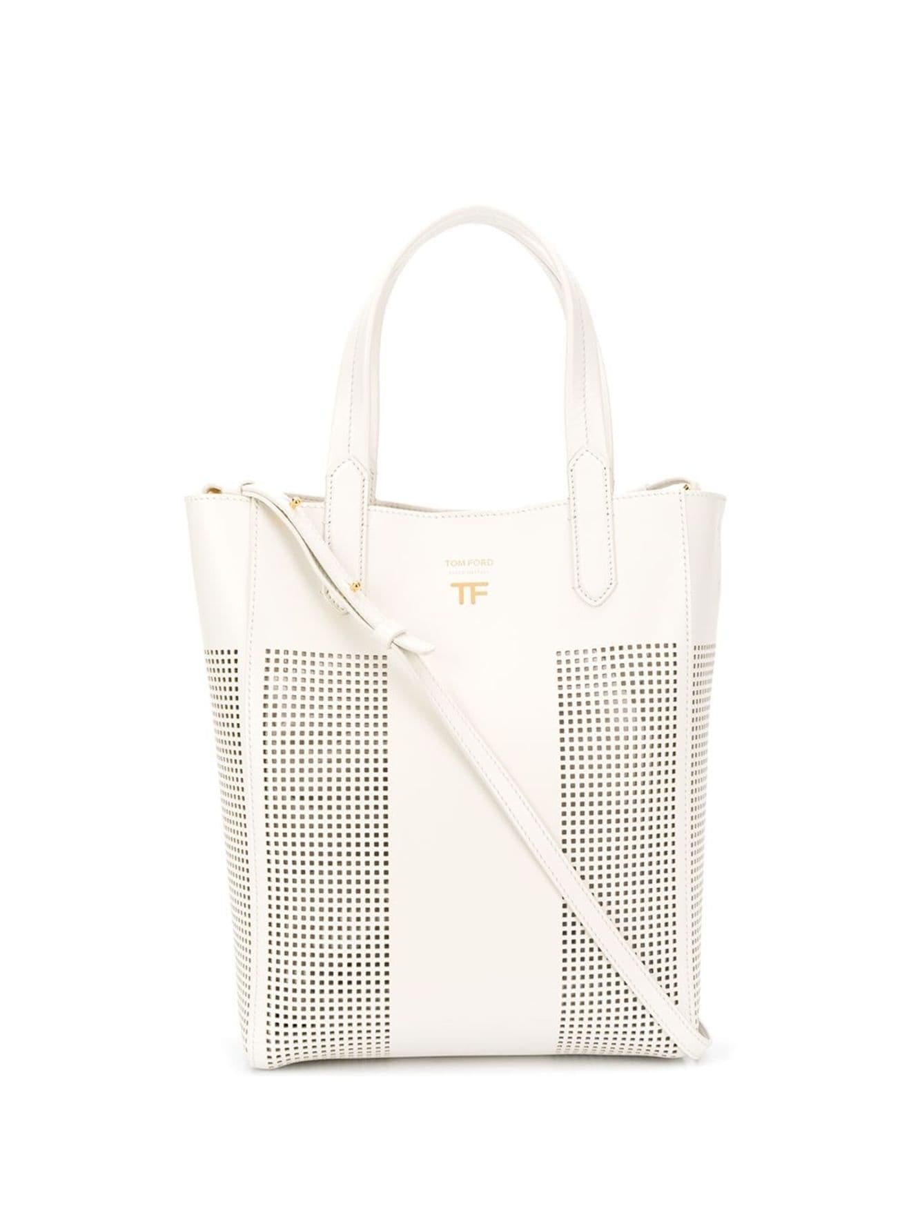 TOM FORD perforated tote bag white | MODES
