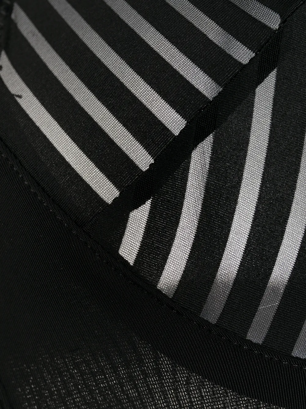  Maison Close Striped Underwired Bra - Black 