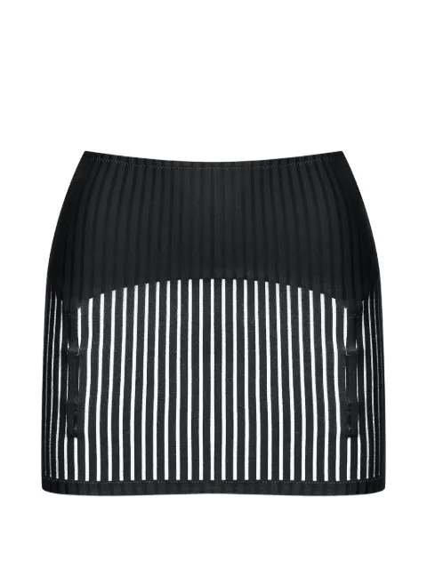 Maison Close bandeau striped suspender skirt