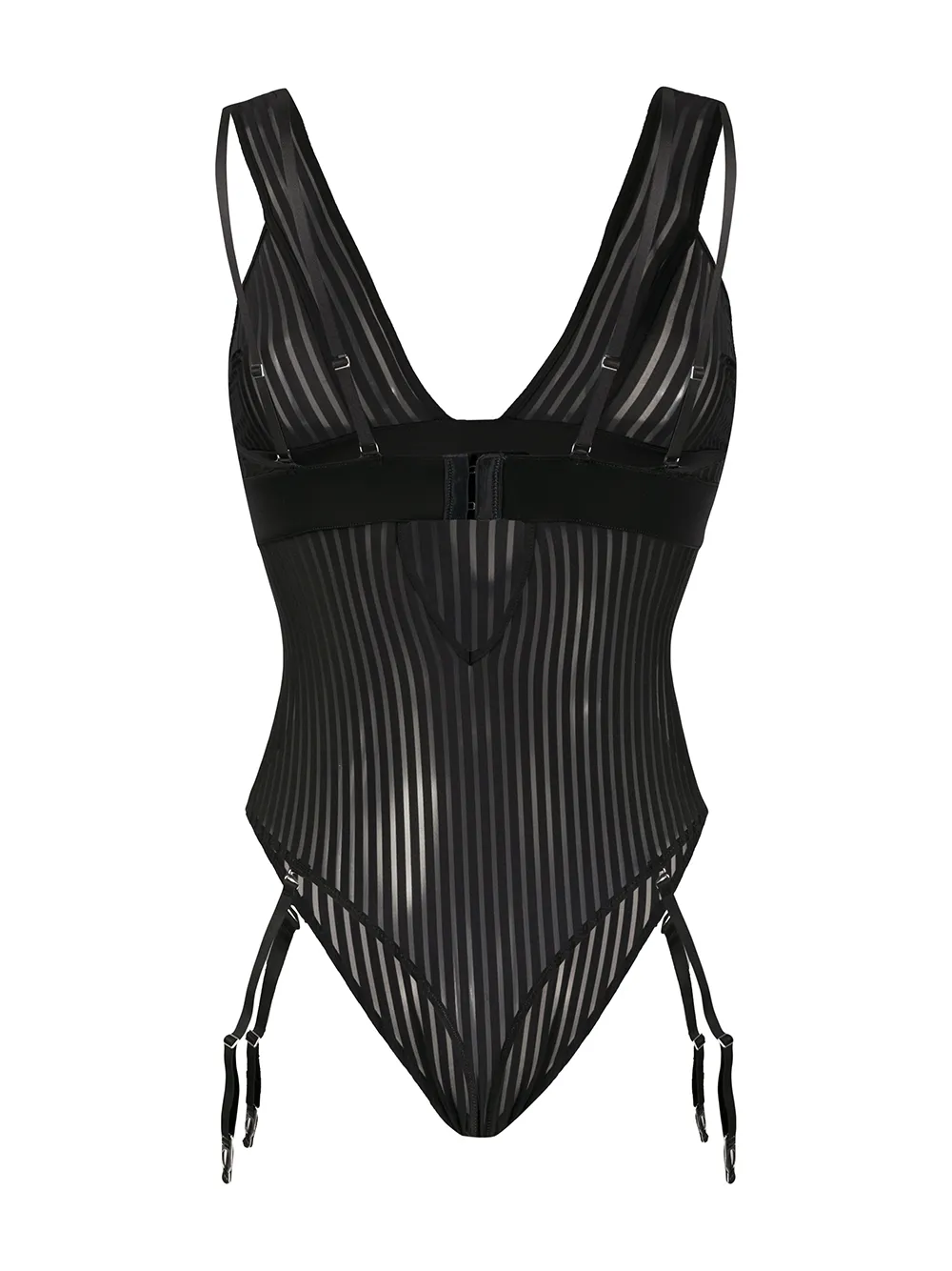 maisonclose Maison Close Bodysuit met V-hals - Zwart