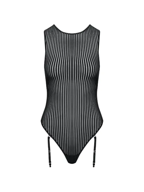 Maison Close striped bodysuit