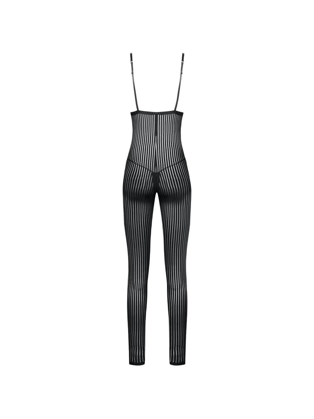  Maison Close Gestreifter Catsuit   Schwarz 