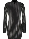 Maison Close striped sheer dress - Black
