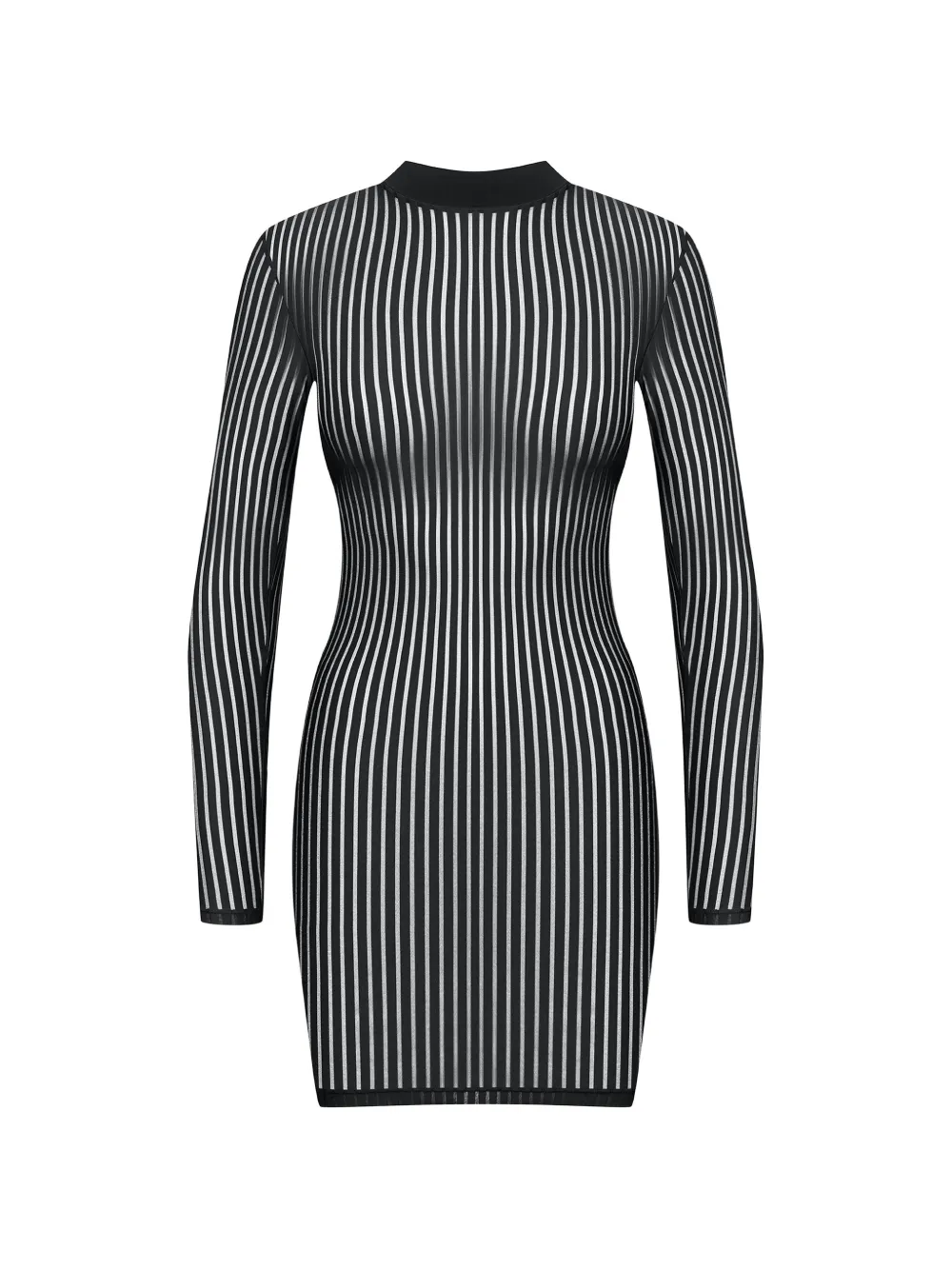 Maison Close 스트라이프 시스루 드레스 | 블랙 | Image 1