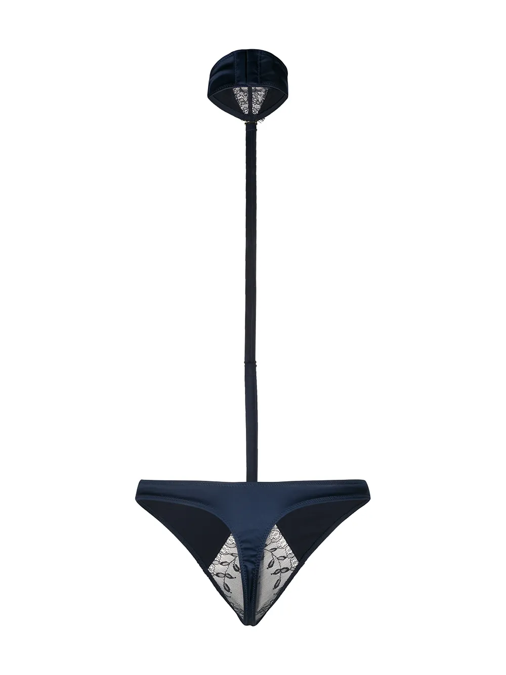 Maison Close String met kant - Blauw