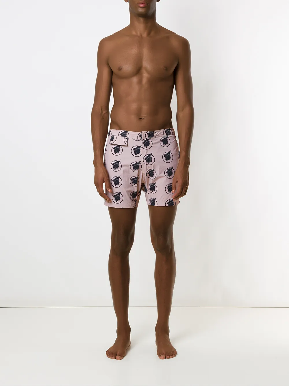 Shop Amir Slama Índio Grande Tactel Swim Shorts In Neutrals