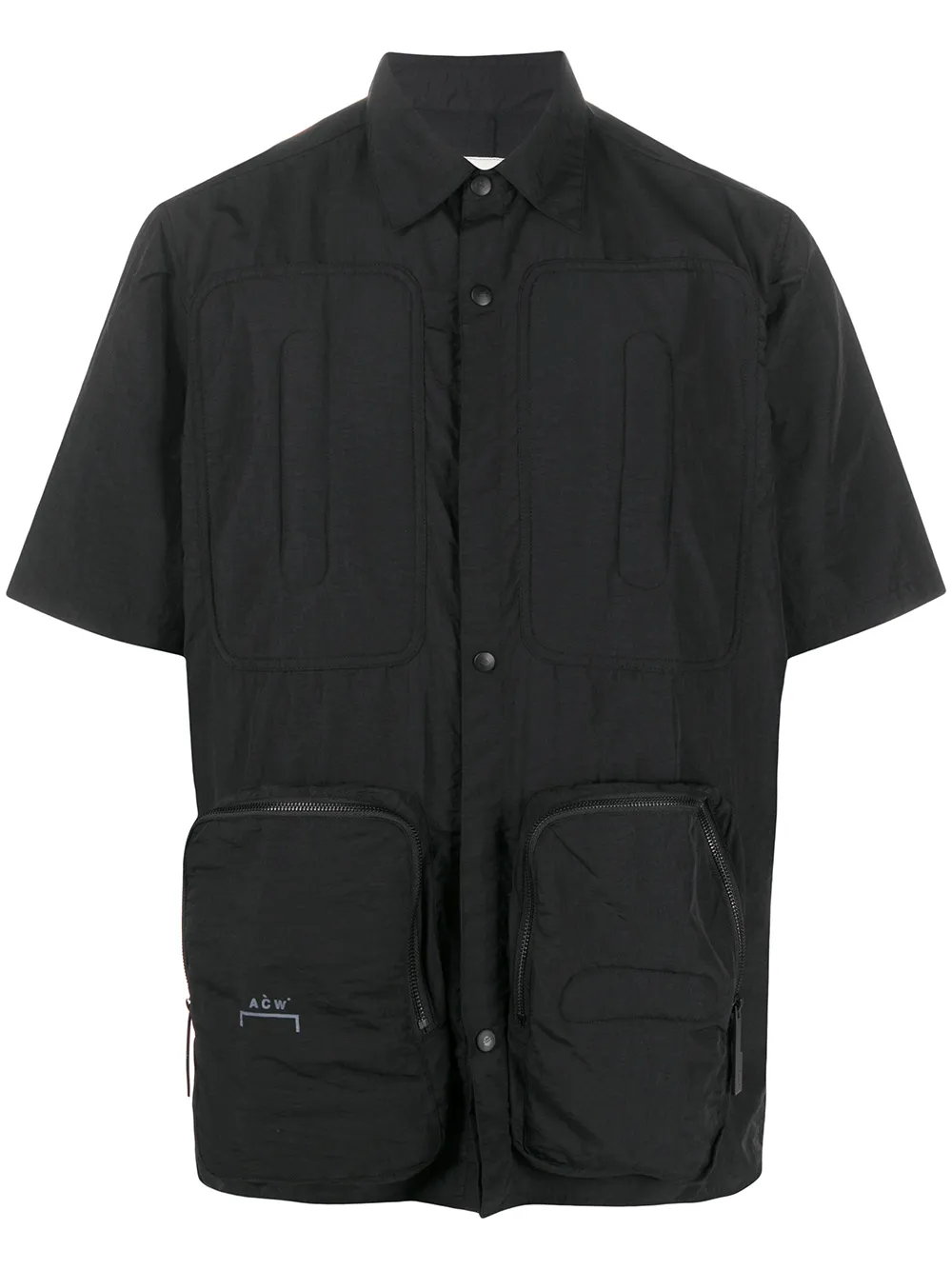 A-Cold-Wall* Black Padded Pocket Rib Vest A-Cold-Wall*