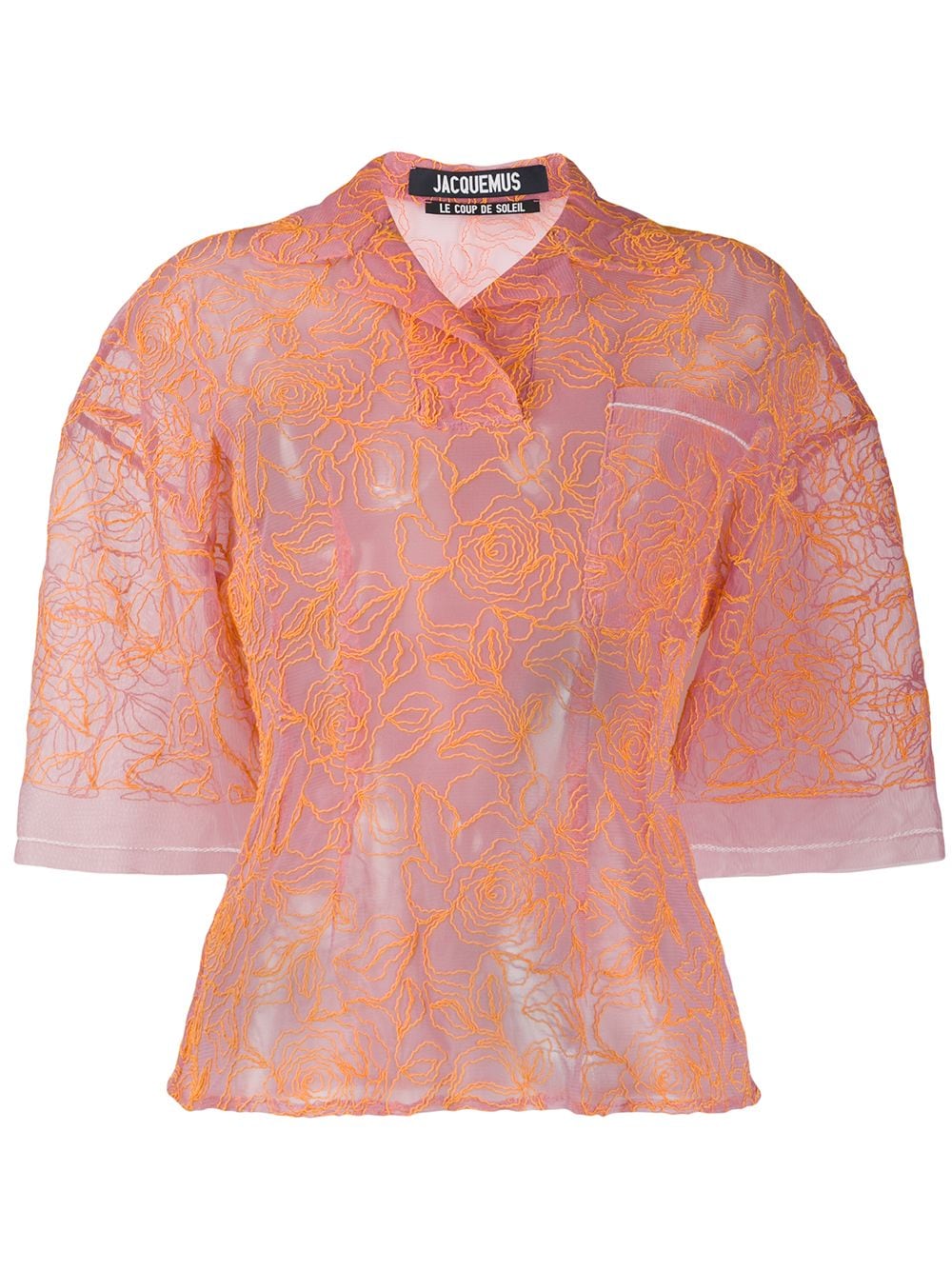 JACQUEMUS LAVANDOU ROSE PRINT BLOUSE