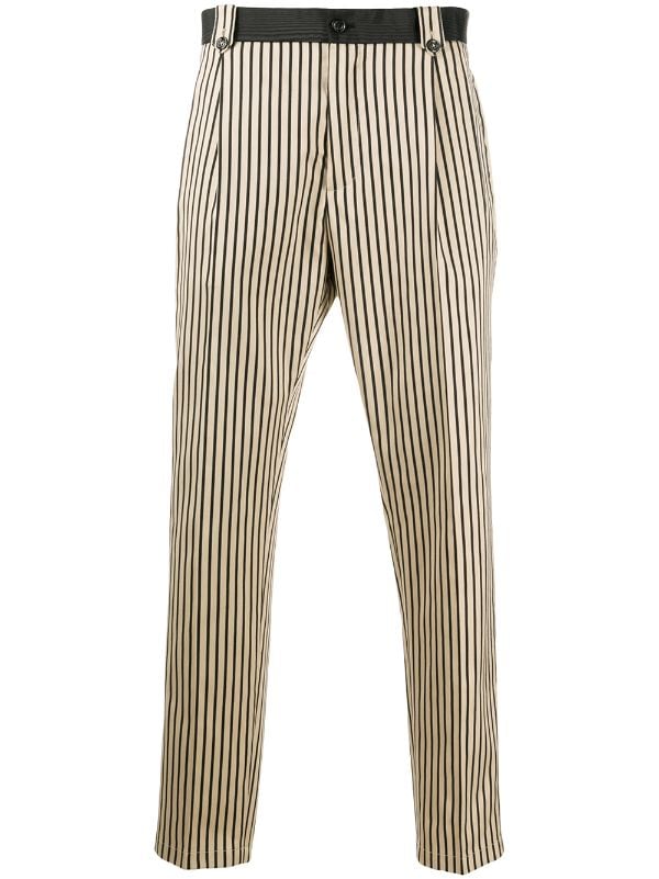 striped cropped trousers