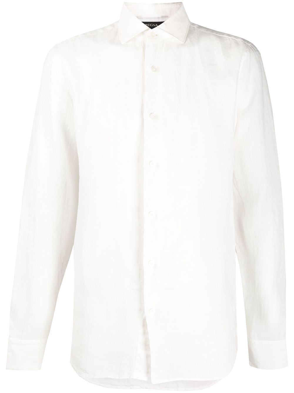 Z Zegna Plain Button-up Shirt In White