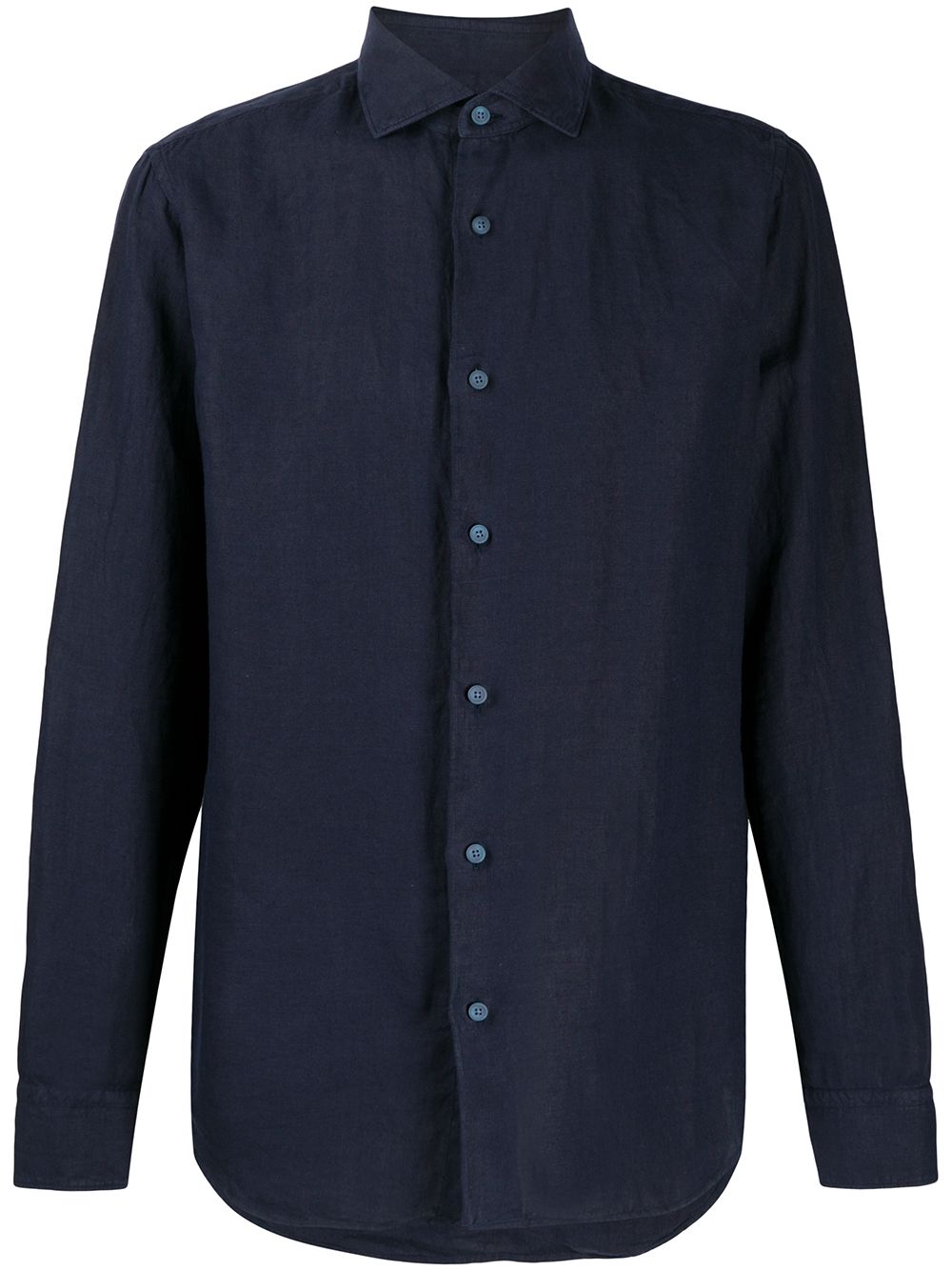 Z Zegna Plain Button-up Shirt In Blue