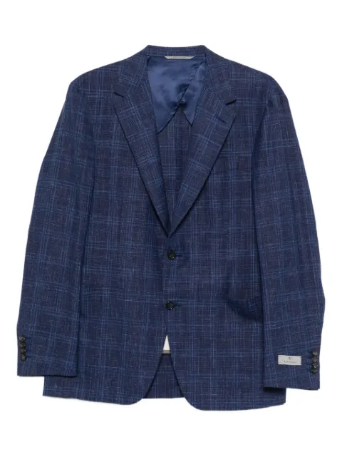 Canali plaid buttoned blazer