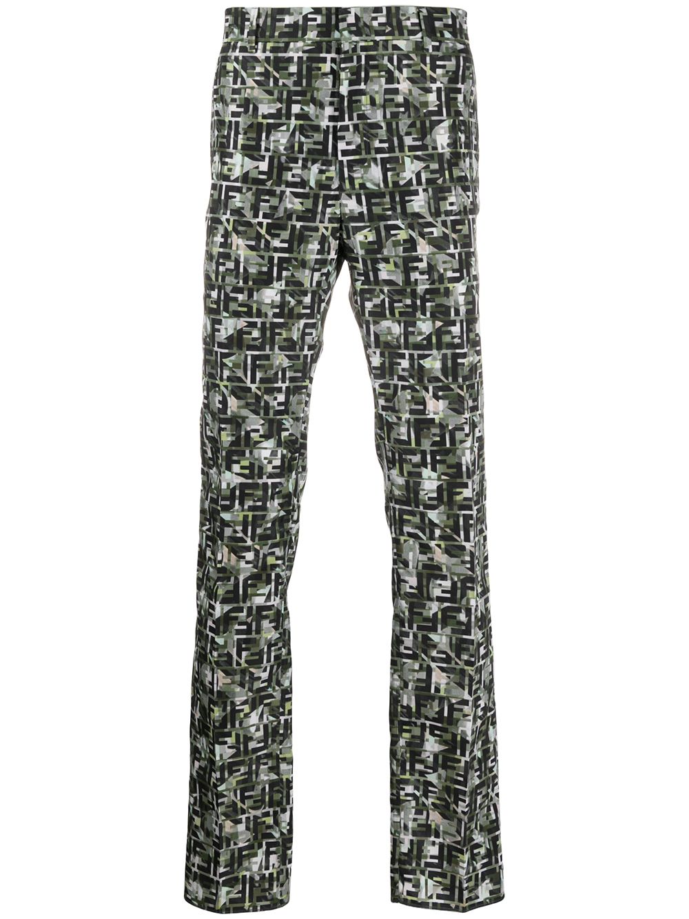 фото Fendi брюки с камуфляжным принтом и логотипом ff
