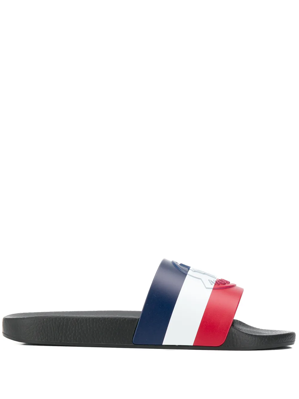 MONCLER STRIPED SLIDES