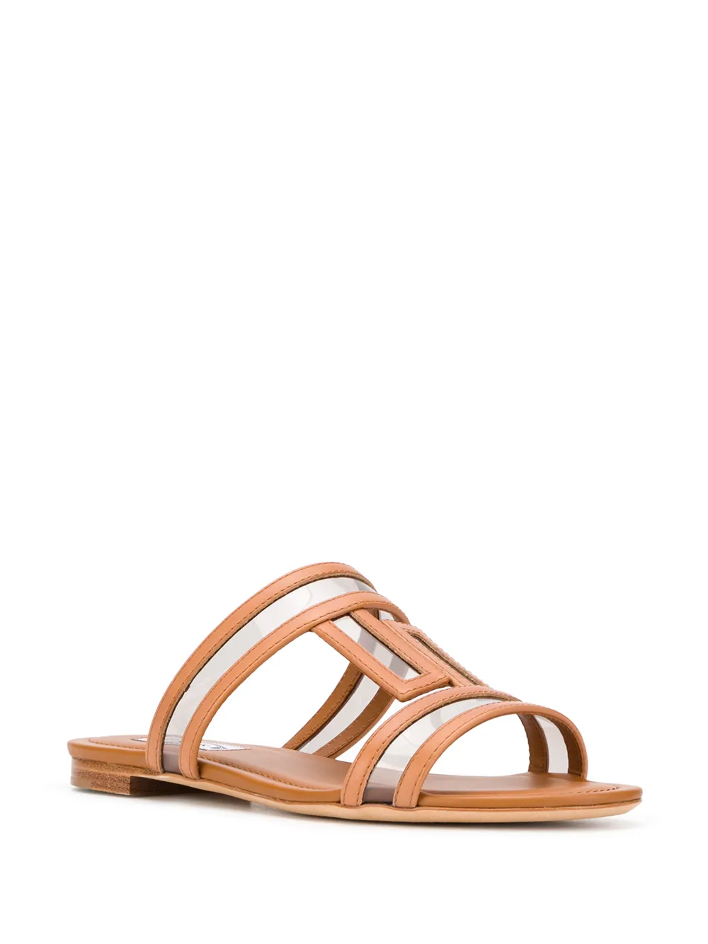 Tod's Slippers met vlakken van pvc Bruin