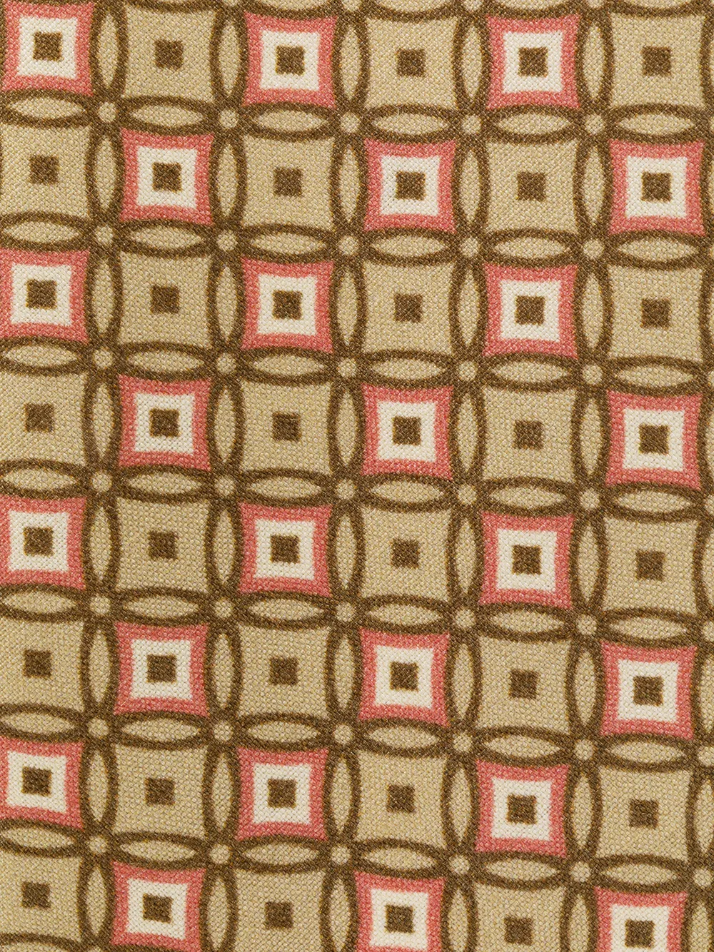 Lardini Stropdas met geometrische print - Beige