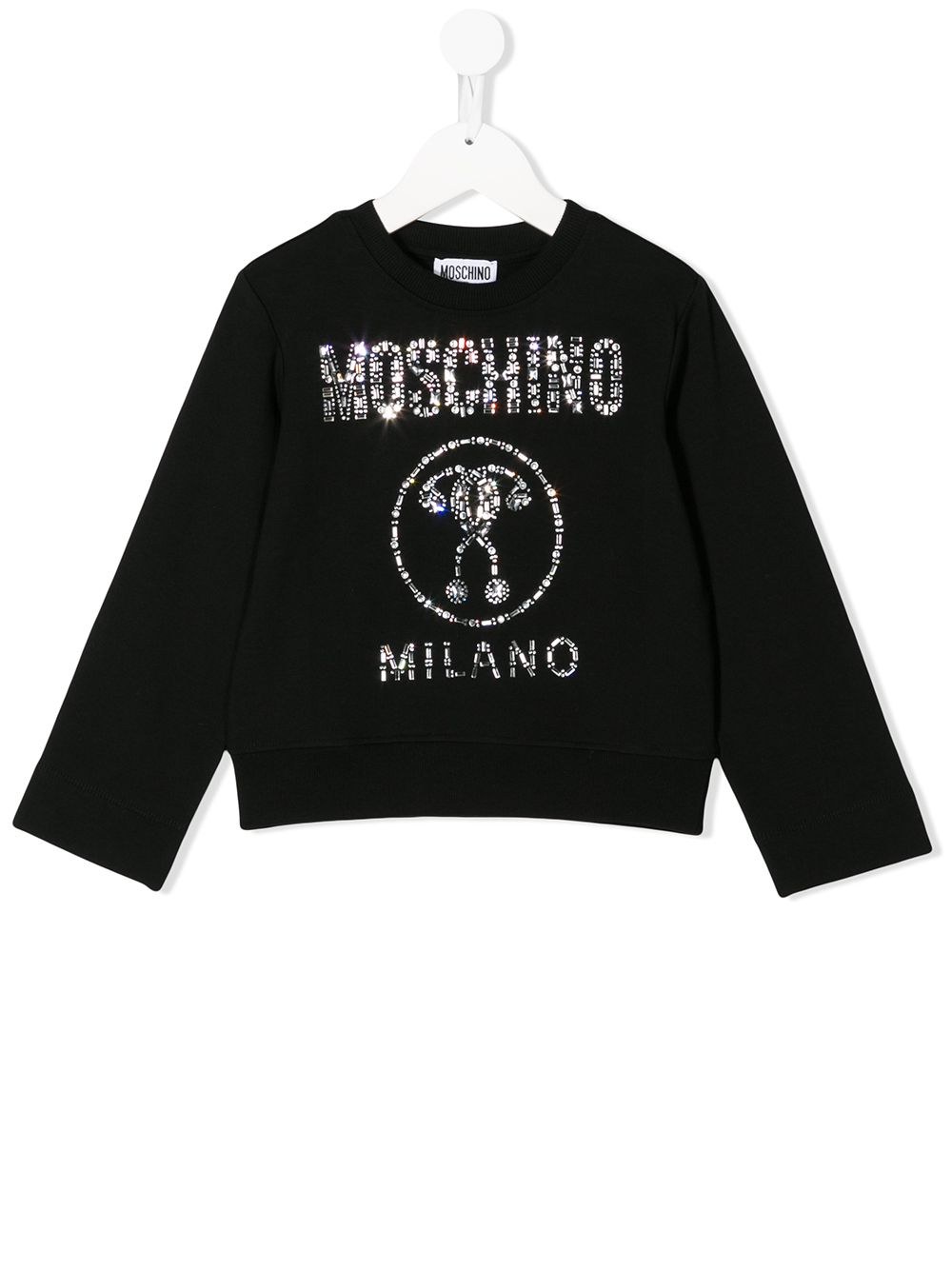 фото Moschino kids толстовка с декорированным логотипом