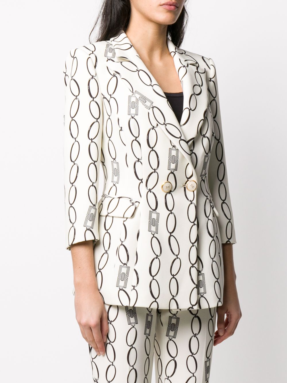 фото Elisabetta franchi chainlink print blazer