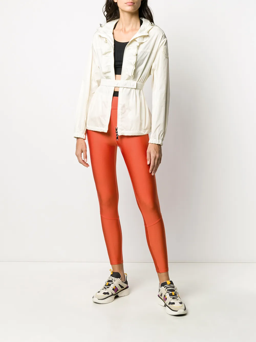 Moncler Legging met merkprint Oranje