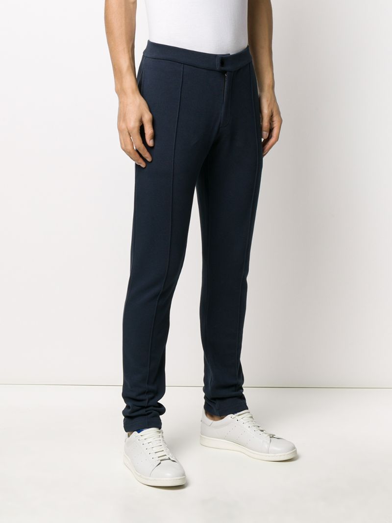 Shop Ron Dorff Tennis Piqué Trousers In Blue