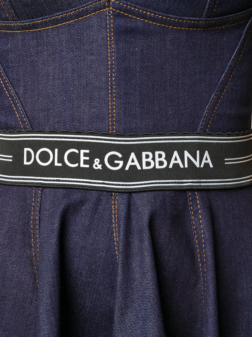 фото Dolce & gabbana расклешенное джинсовое платье мини