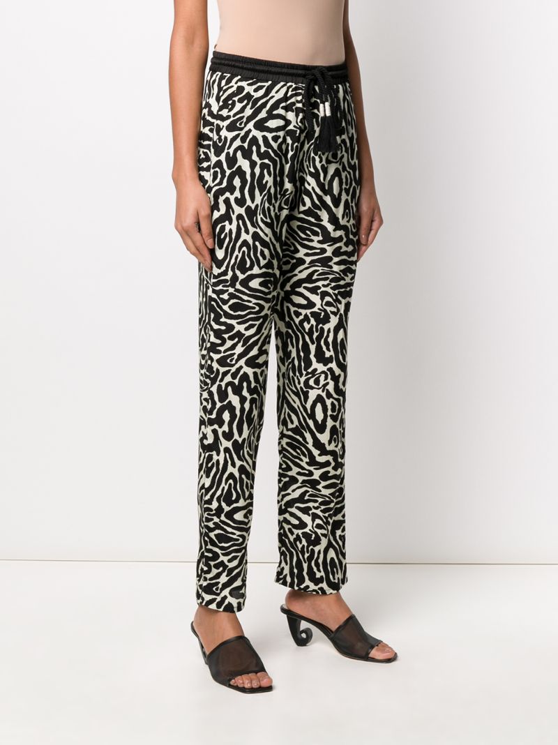 Shop Pinko Abstract Print Track Pants In Black