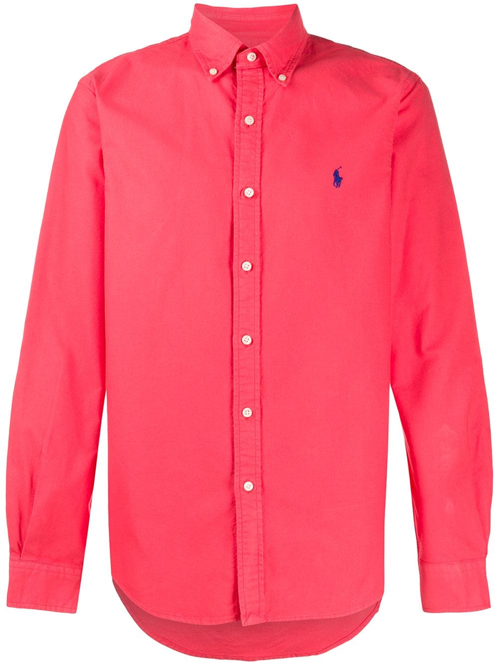 Ralph Lauren Cotton Long Sleeve Shirt In 红色