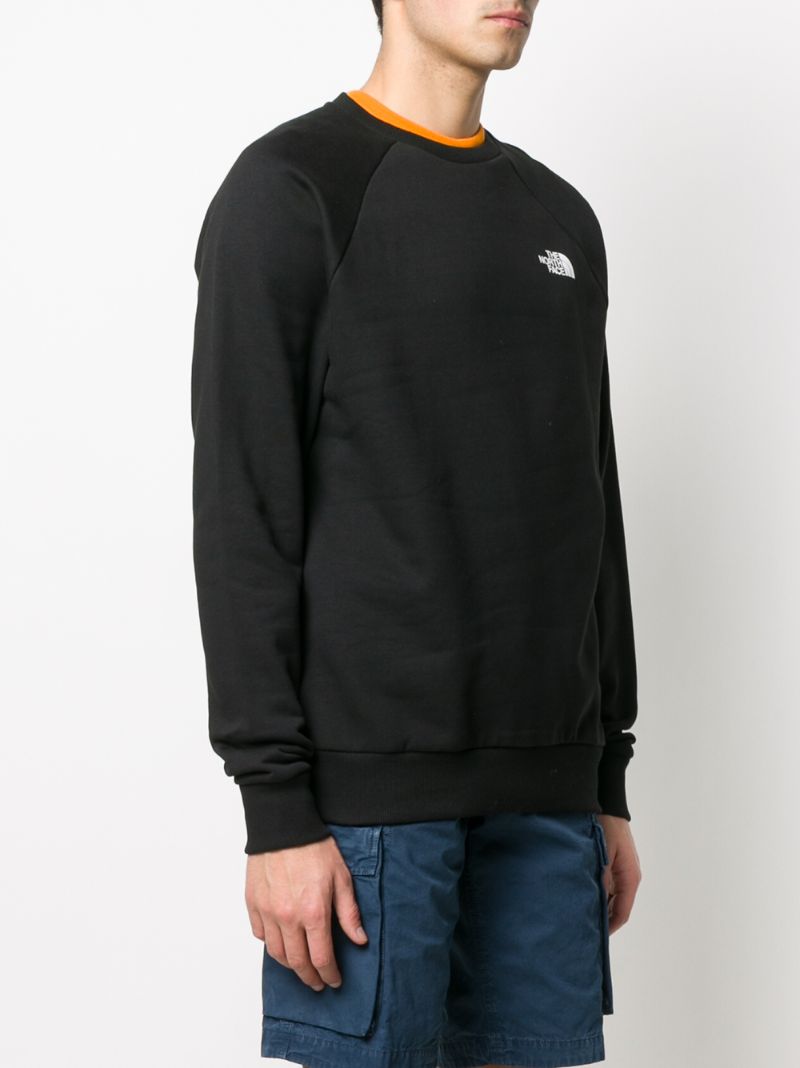 Shop The North Face Logo-print Crew Neck Sweatshirt In Black