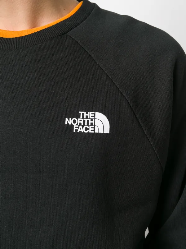 the north face logo sleeve crew sweatshirt
