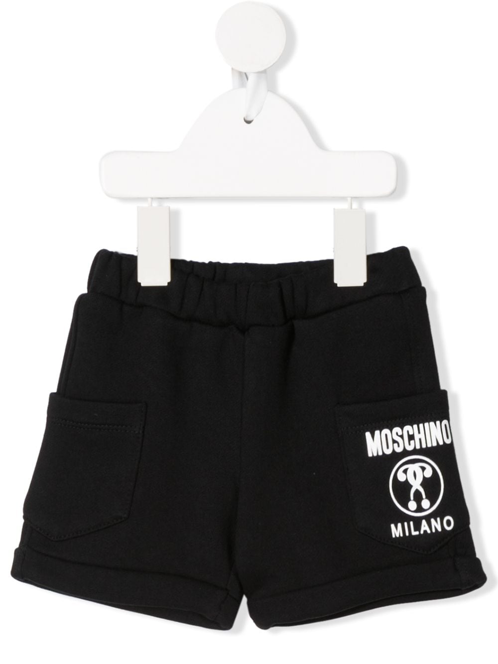 Moschino Babies' Logo-print Casual Shorts In 黑色