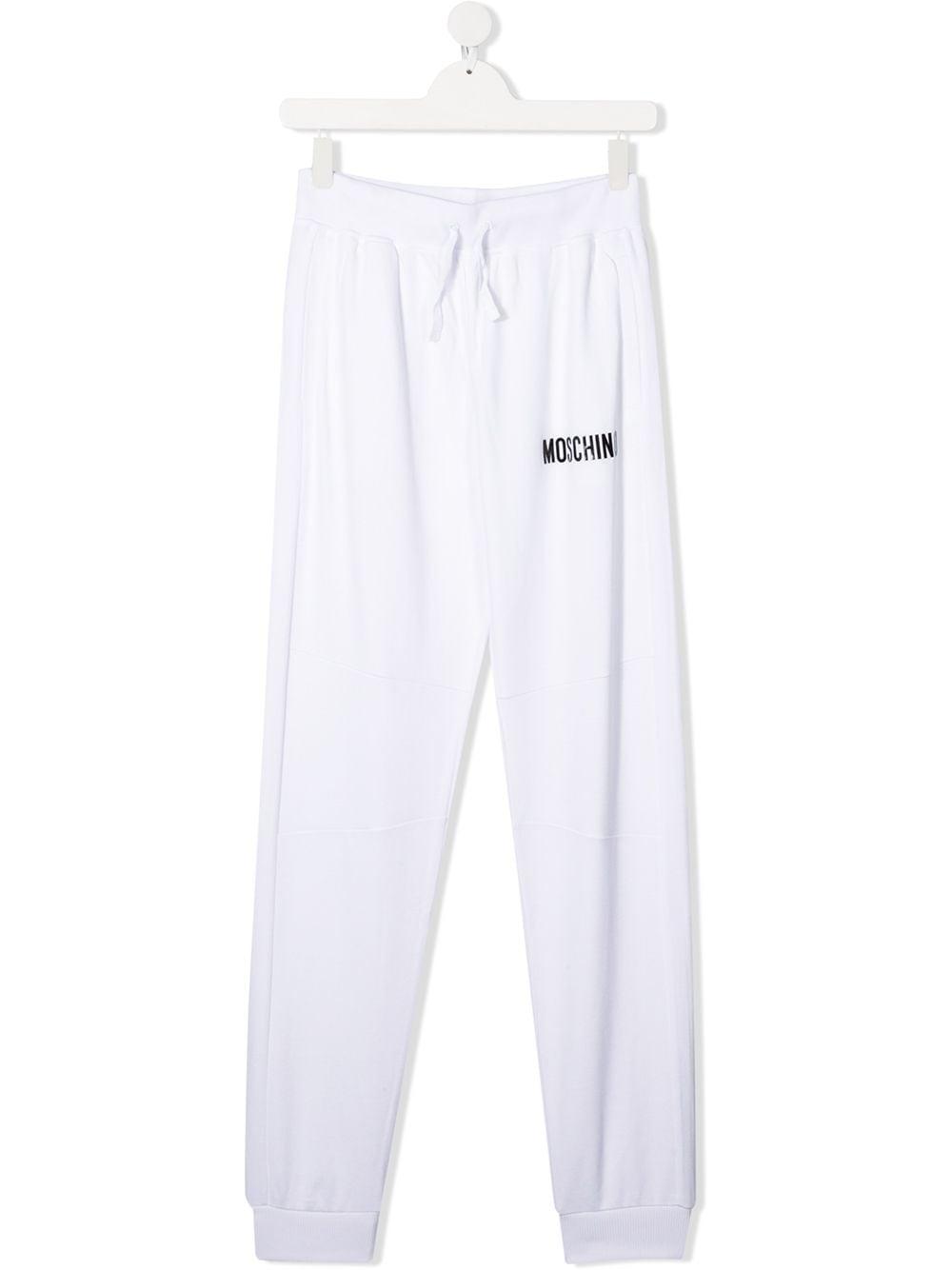 MOSCHINO TEEN LOGO-PRINT TROUSERS