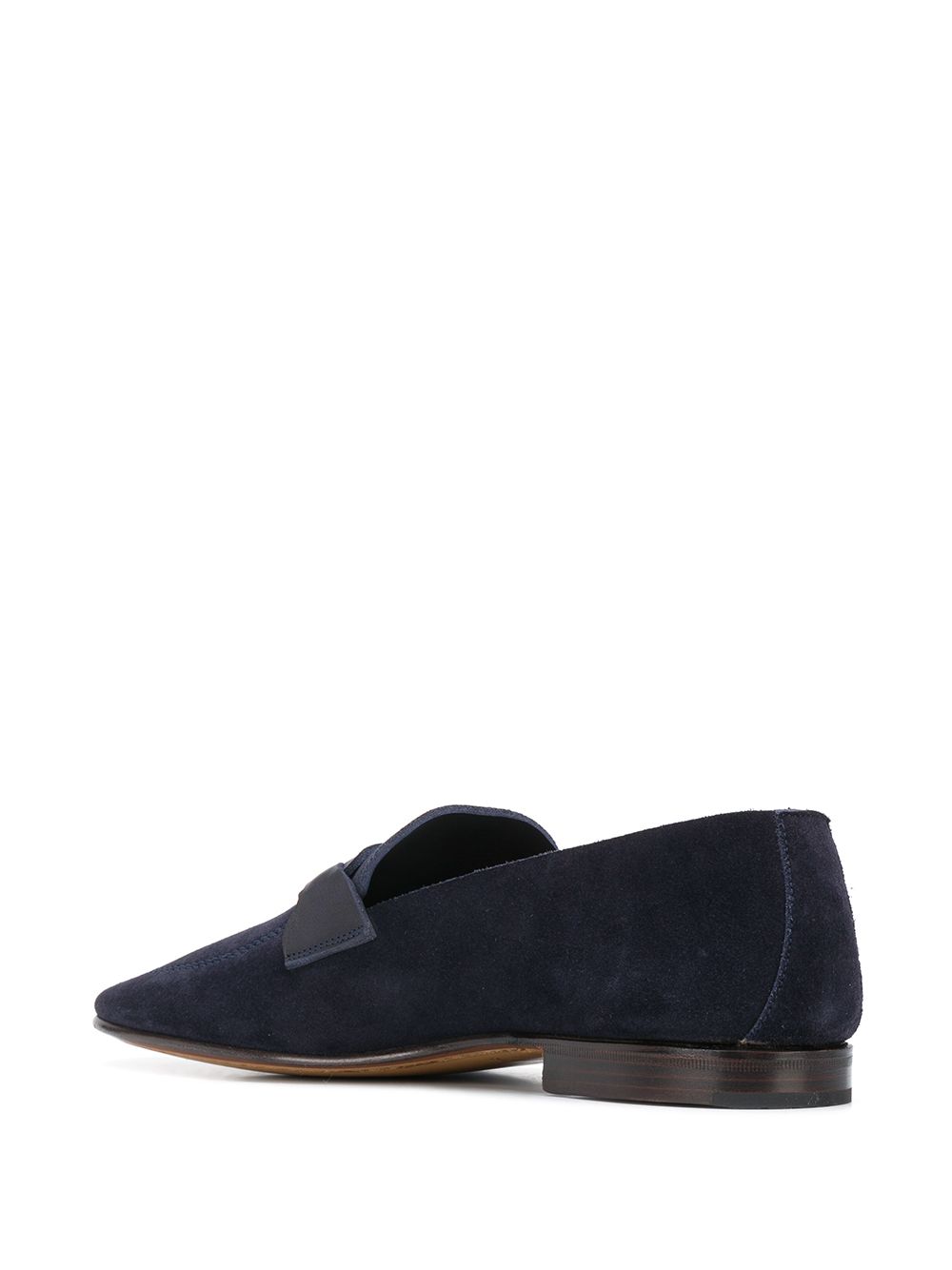 фото Moreschi suede flat-front loafers