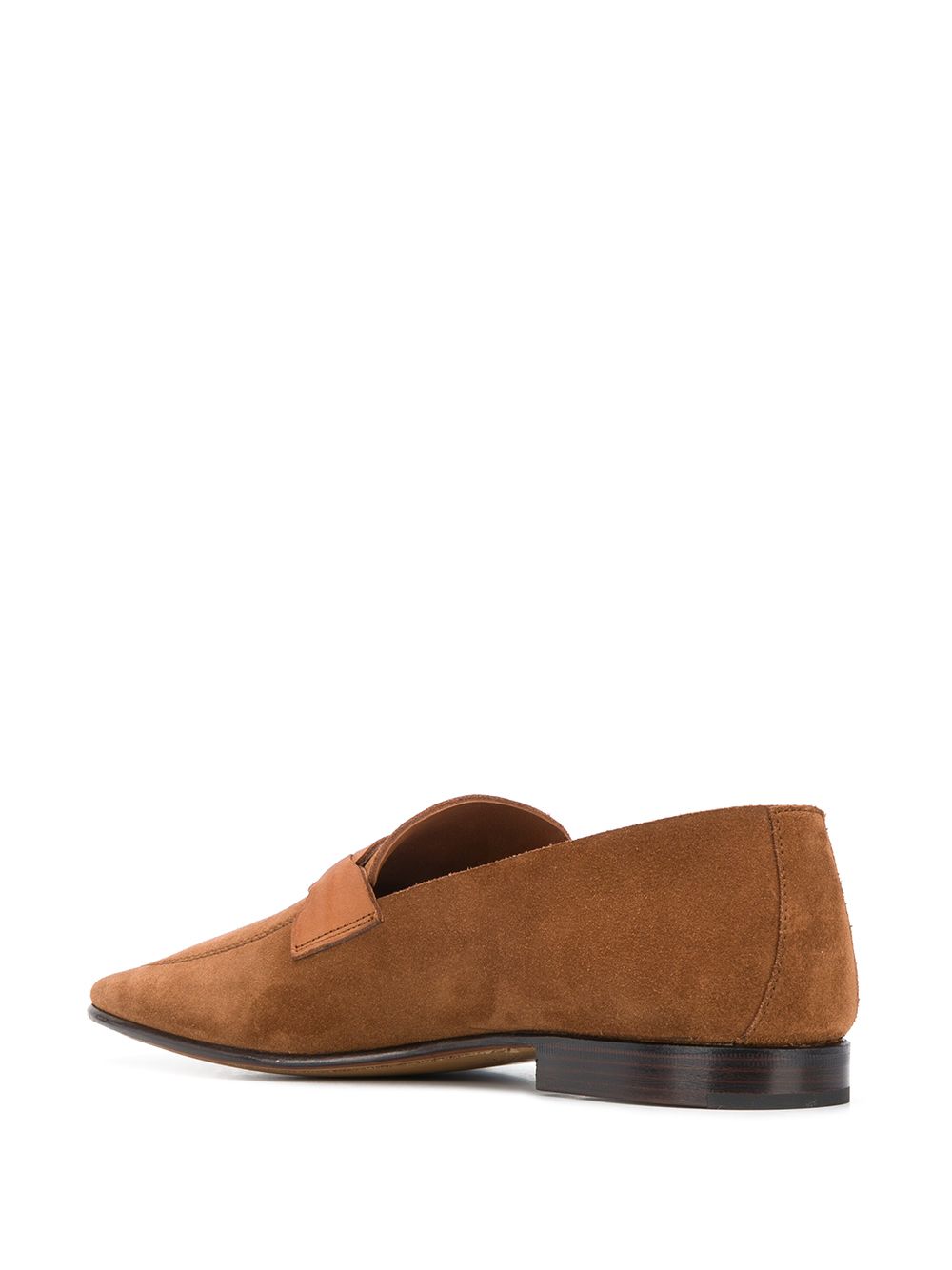 фото Moreschi suede flat-front loafers