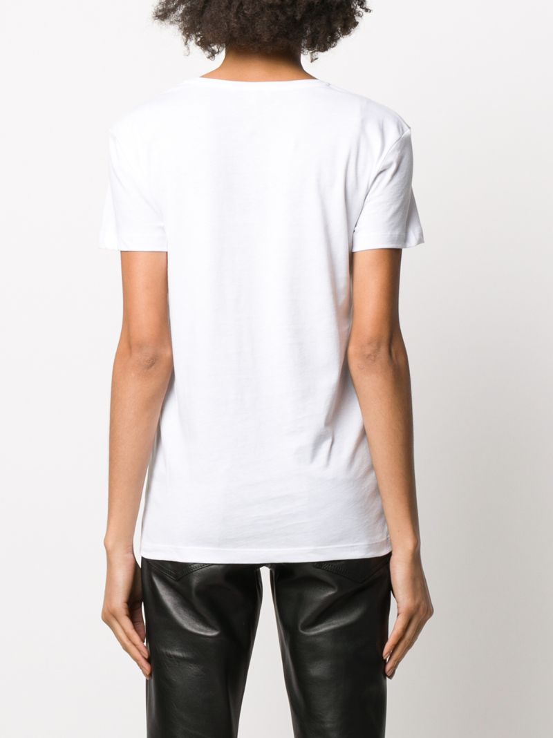 Shop Patrizia Pepe Santa Barbara T-shirt In White