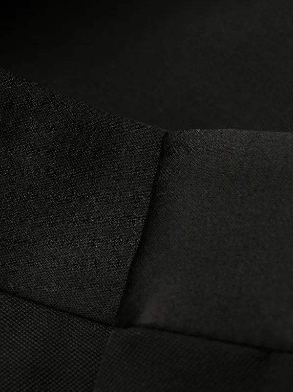 【送料&関税込】Saint Laurent Black Wool Pant Saint Laurent Women's' Wide-Leg Wool Pants in Black | LN-CC®