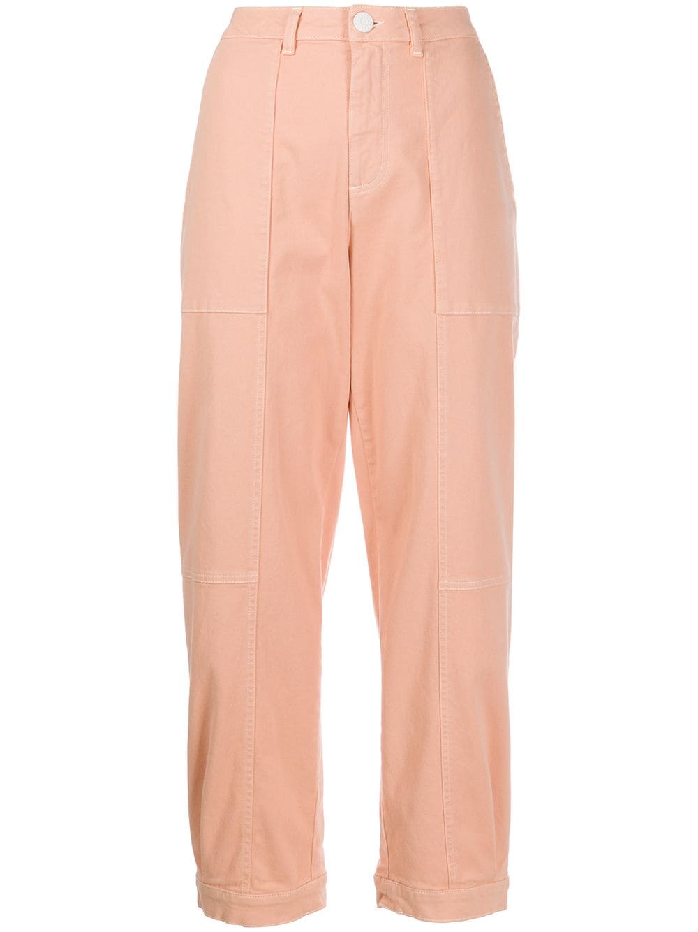 See By Chloé Mid Rise Cropped Jeans In Pink
