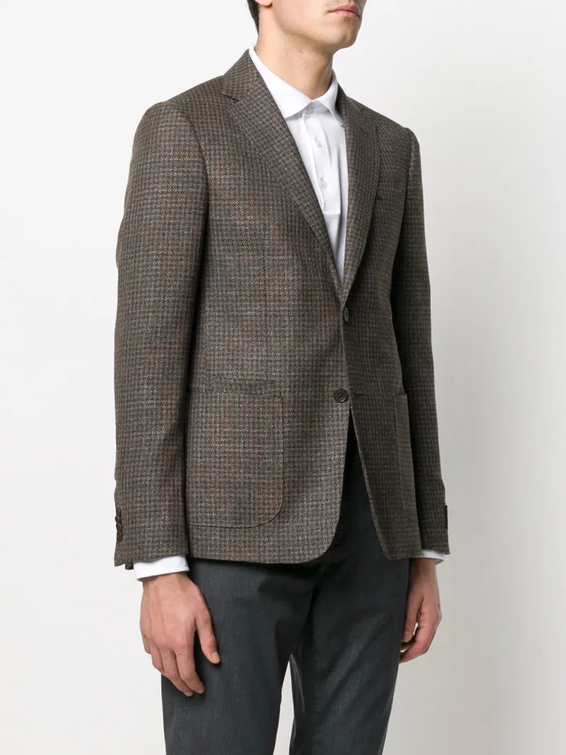 Z ZEGNA KNITTED SINGLE BREASTED BLAZER