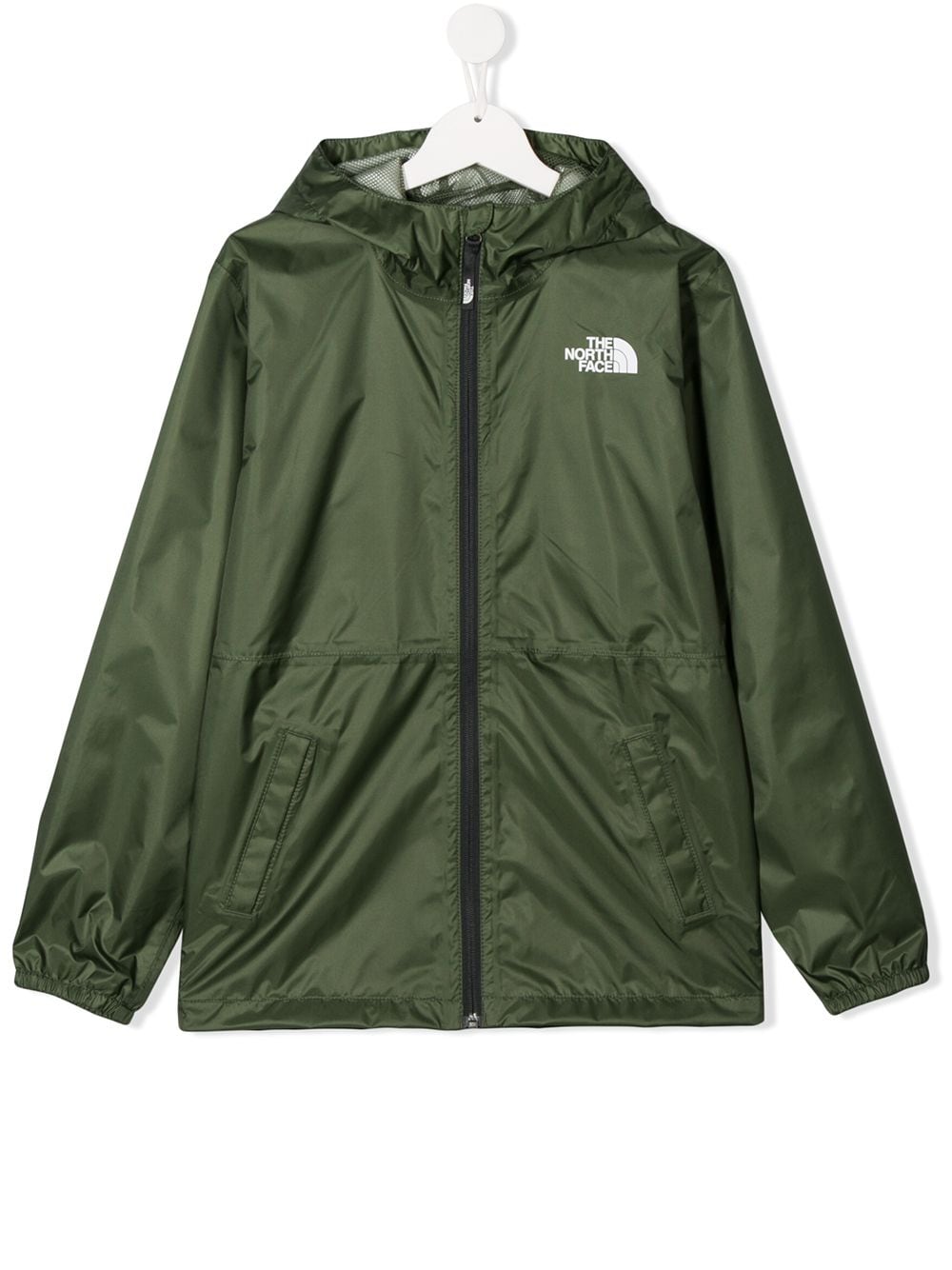 The North Face Kids' Zip Up Hooded Rain Jacket In Green